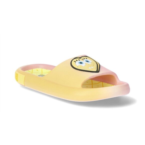 SpongeBob SquarePants Slide Sandals Pink Yellow Woman Size 10 - Picture 2 of 5